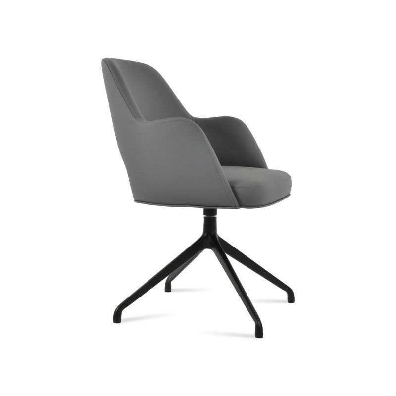Fauteuil pivotant Marash Spider, Noir, Gris