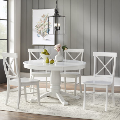 Josanna 4-Person Pedestal Dining Set