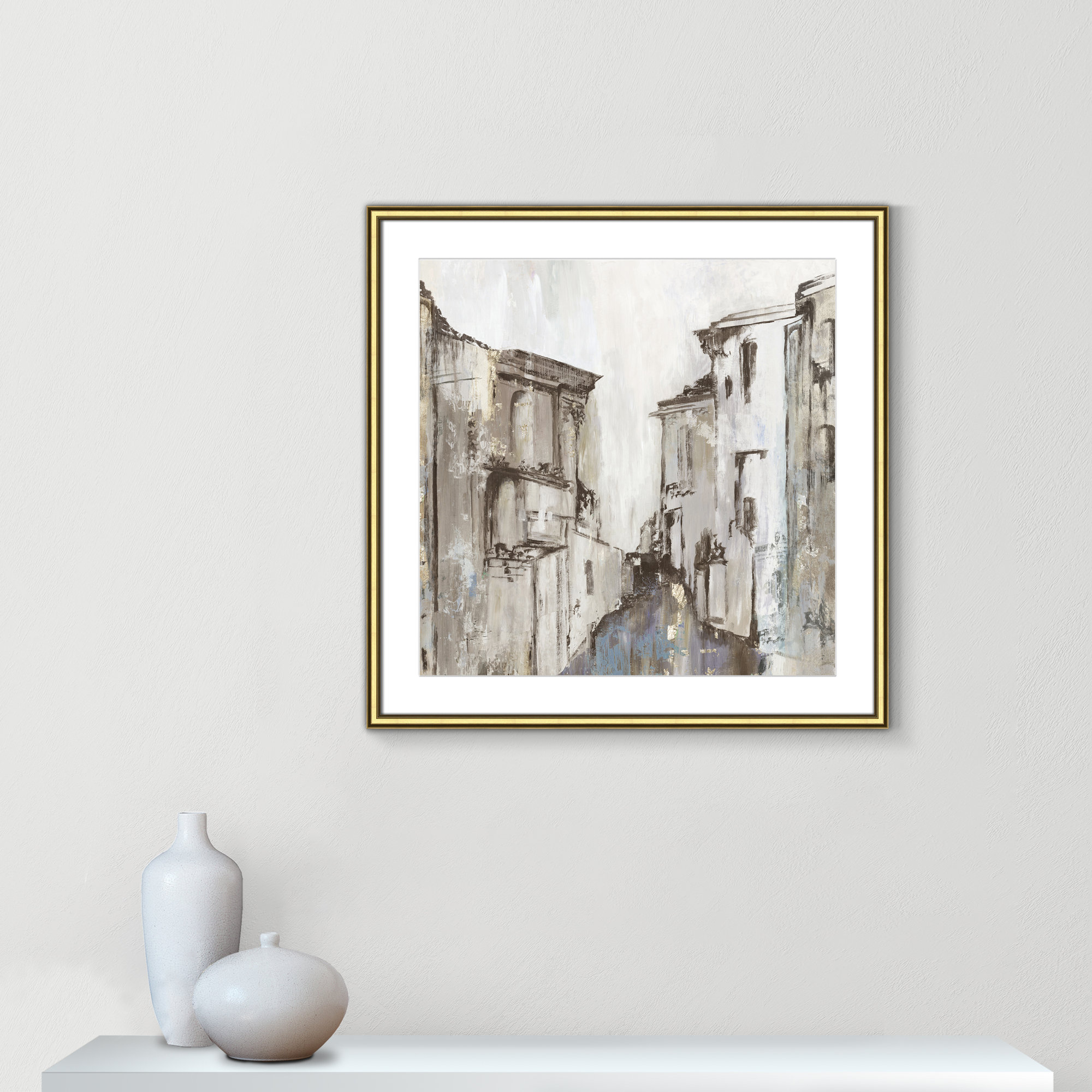 Gothika by Allison Pearce - Picture Frame Painting, Gold, 28.75" H x 28.75" W