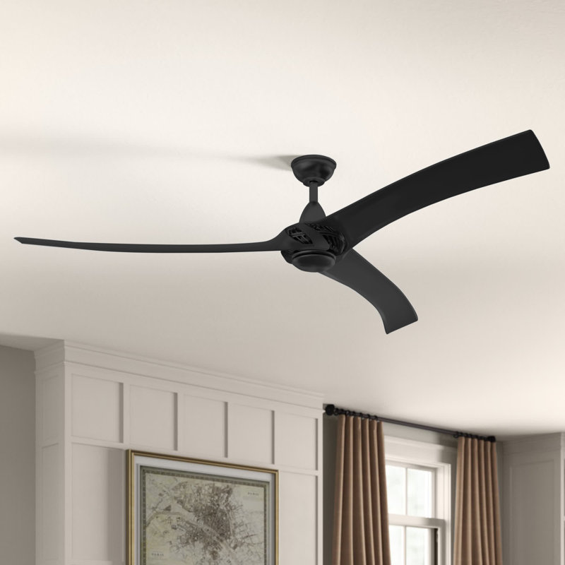 Burwell 62'' Ceiling Fan with LED Lights, Matte Black