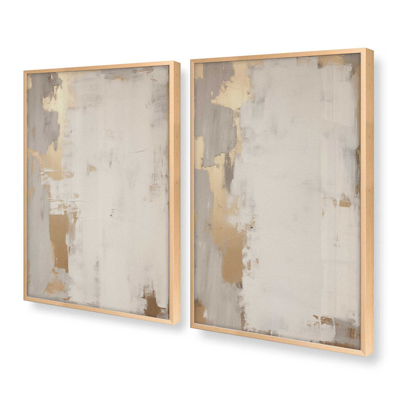 Golden Haze, ensemble de 2 impressions,, Érable brut, H 15 po x l 24 po