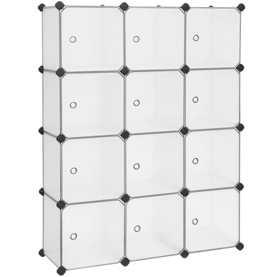 12 Pair Stackable Shoe Storage Cabinet