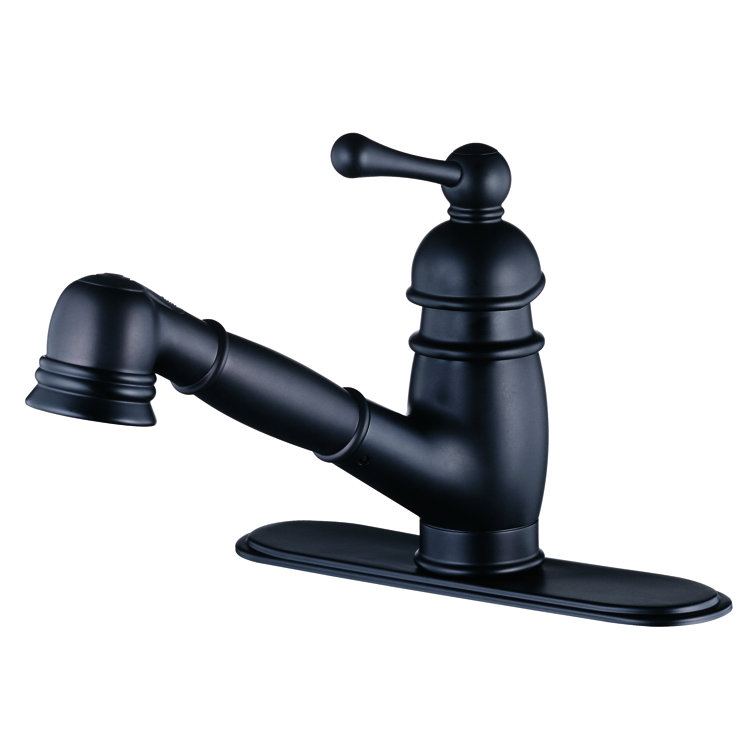 Opulence 1H Pull Out Single Handle Kitchen Faucet with Side Spray