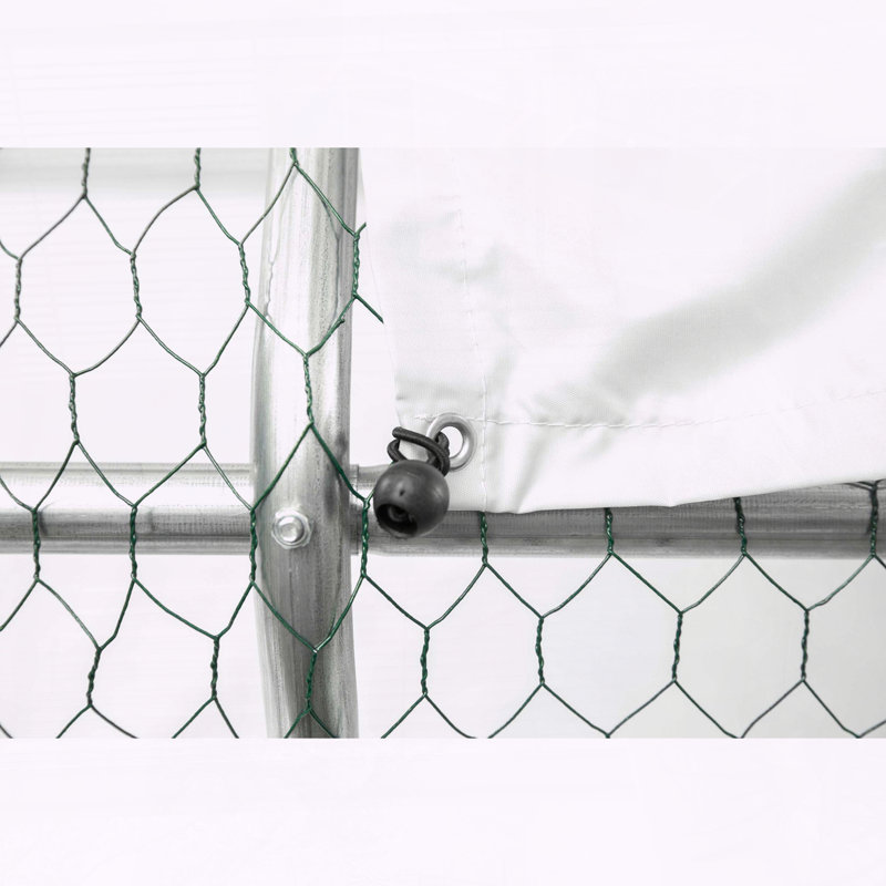 Grande cage de poulailler en métal, H 78,74 po x l 157,48 po x P 118,11 po
