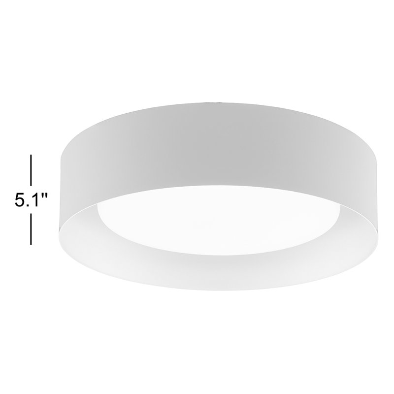 Plafonnier encastré 15,7 po Savita, Blanc/naturel