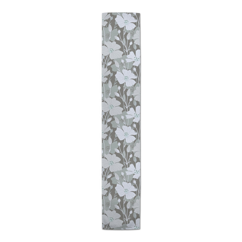 Chemin de table Floral, Gris