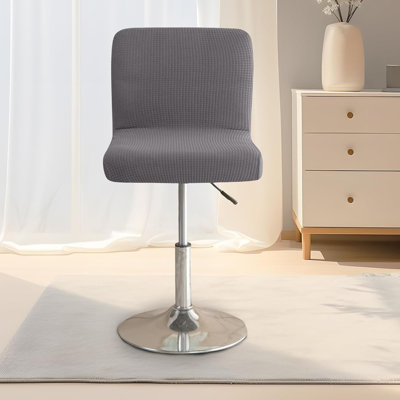 Housse de tabouret de bar avec dossier imperméable et extensible, housses de tabouret de bar lavables, housse de siège carré pour chaise pivotante, chaise de bar, tabouret de comptoir, housse de chaise de meuble (4 pièces, 22, texturé)