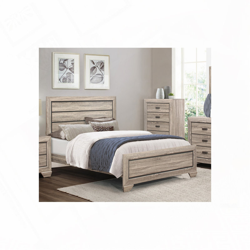 Natural Finish Queen Size Bed
