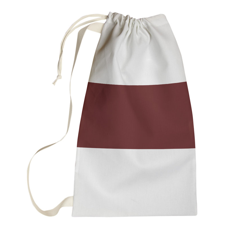 Nashville Fabric Laundry Bag with Handles, Medium (36" H x 28" W x 1.5" D), Nashville White/Maroon