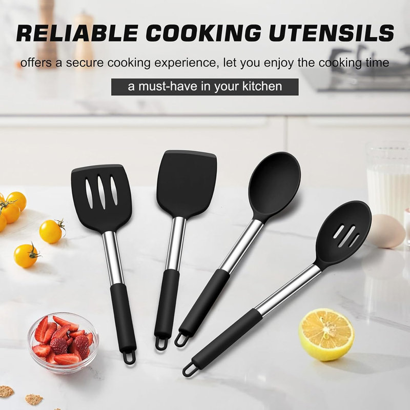 4-piece set of silicone cooking tools