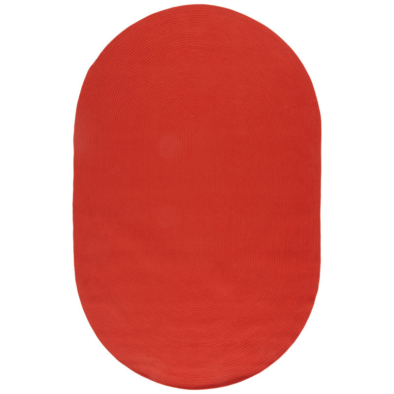 Kemarion Hand Woven Performance Machine Washable Solid Color Indoor/Outdoor Area Rug, Oval 6' x 9'