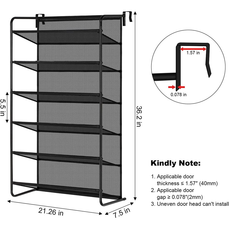 12 Pair Hanging Shoe Organizer