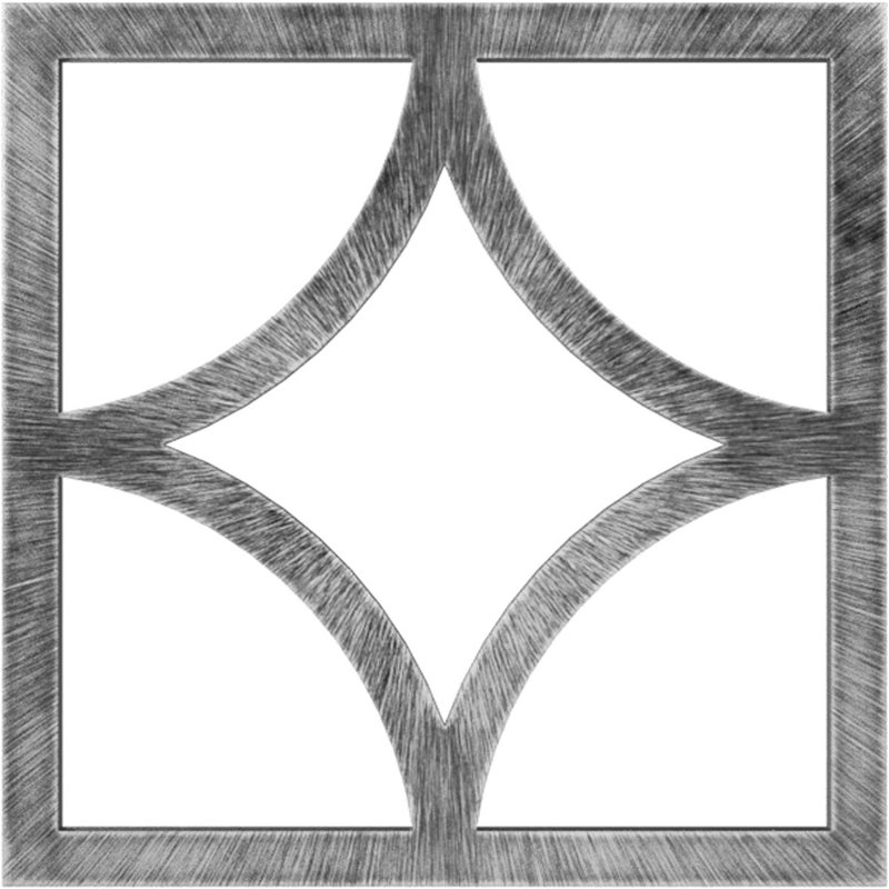 Statesman Architectural Grade PVC Pierced Ceiling Medallion, 30" H x 30" W x 1" D, Antiqued Silver