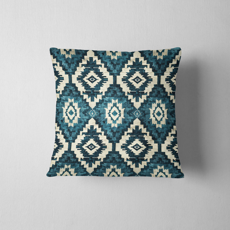 Eastern Elegance Geometric Reversible Pillow Cover, 20"H x 20"W