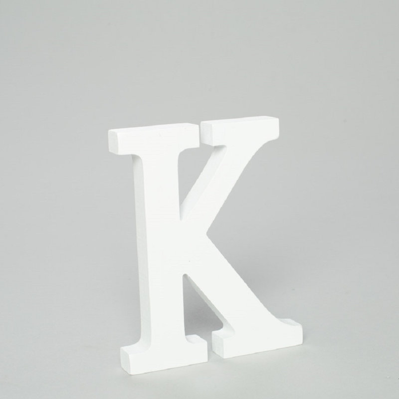 Text & Numbers Letter Block, K