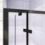 Porte de douche à double pivot 28 "x 72" avec cadre noir, verre trempé transparent de 1/4 ", enceinte pliante peu encombrante avec poignée en acier inoxydable, installation réversible-131495481