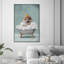 Bathtime Pupper - peinture sur toile à cadre flottant-58869336-58869337