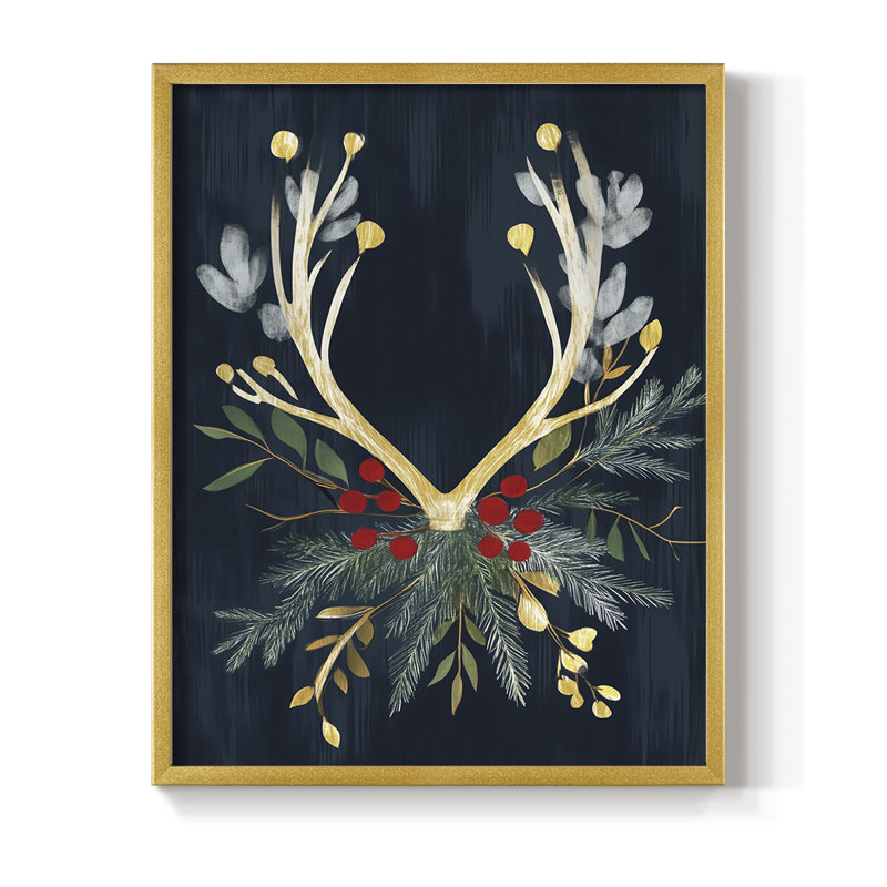 Reproduction encadrée - bois massif, H 11 po x l 9 po, Doré