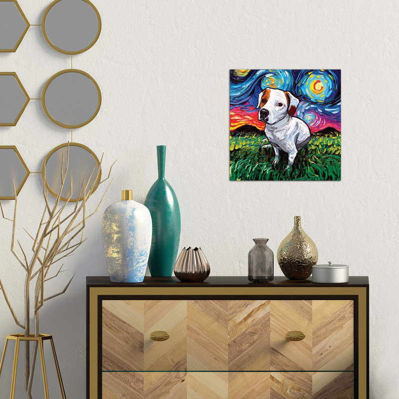 Miss Mickey Night - Painting on Canvas, Wrapped Canvas, 45.72 cm H x 45.72 cm W x 3.175 cm D