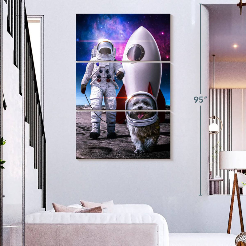 Oberle Just Walking A Space Dog Screen, 74" H x 48" W