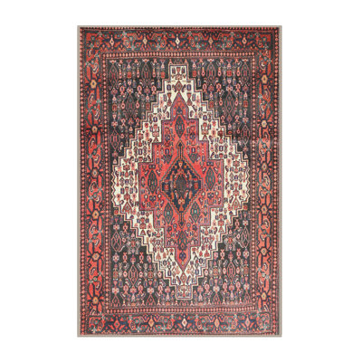 Tapis traditionnel rouge / brun