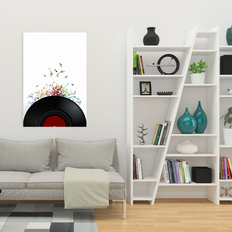 Art musical sur toile - Notes en vinyle