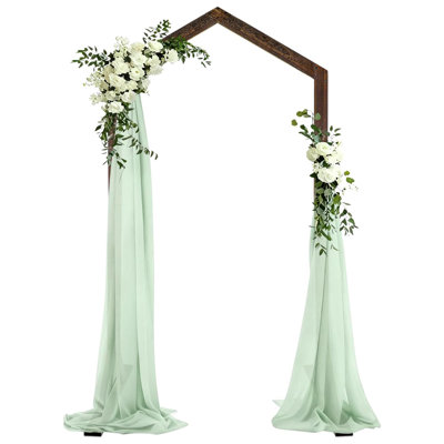 W116cm x D110cm x H215cm Wooden Wedding Arches for Ceremony, Wood Arbor Backdrop Stand for Proposal Wedding Party Scene, Birthday Party, Bridal Shower, Garden, Outdoor, Rustic Decorations