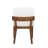 Modern Walnut-Finish Hardwood & Glossy PU Leather Upholstered Dining Chairs Set of 2