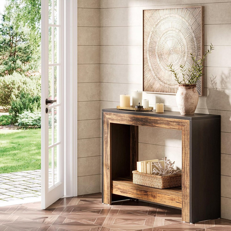 Console, table d'entrée en bois
