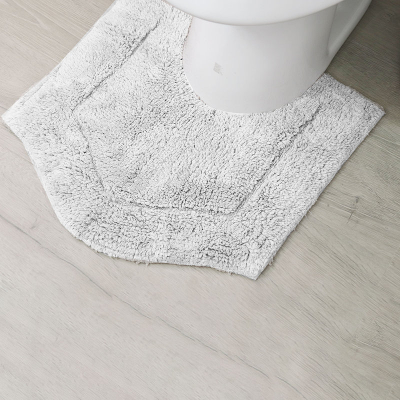 Morissette 100% Cotton Contour Mat 20"x20", Light Gray