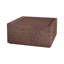 28'' Magnesium Oxide Outdoor Coffee Table with Natural Stone Textured Surface, Square, Rust Red