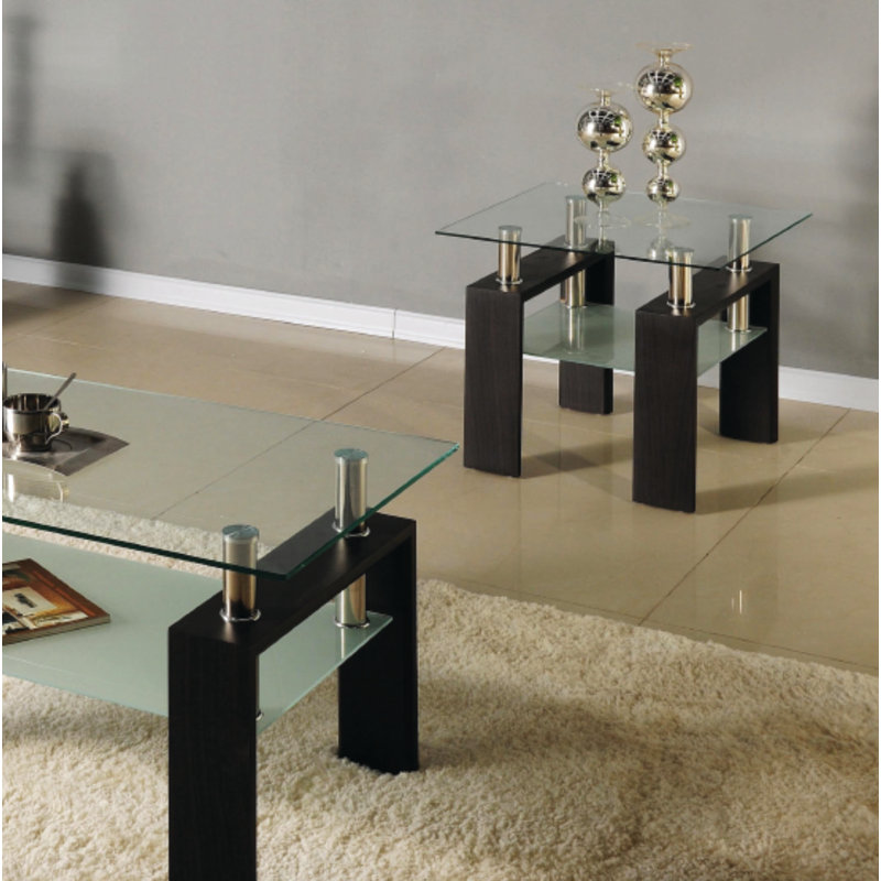 Rosina Glass Top End Table