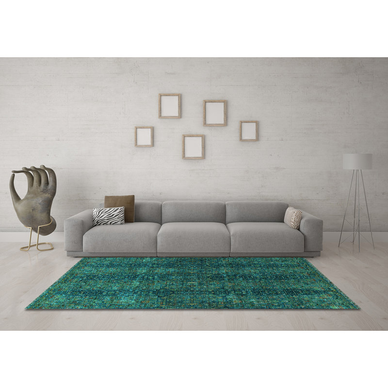 Washable Oriental Indoor Rug, Round 7'