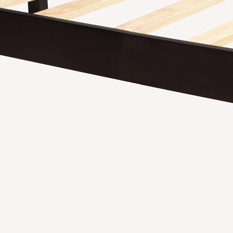 Lit standard simple en bois massif Perry, Simple, Noir