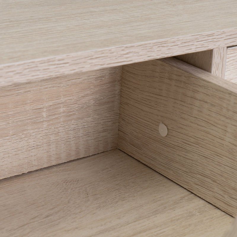 Urban 80cm Console Table, Light Oak/White