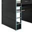 Lit mezzanine double en bois avec bureau, garde-robe et lumière DEL RVB-1679235576