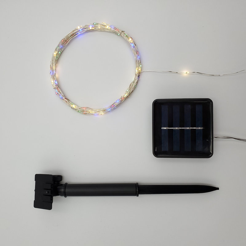 Lockett Solar Powered LED Fairy String Lights, Multicolor Lights