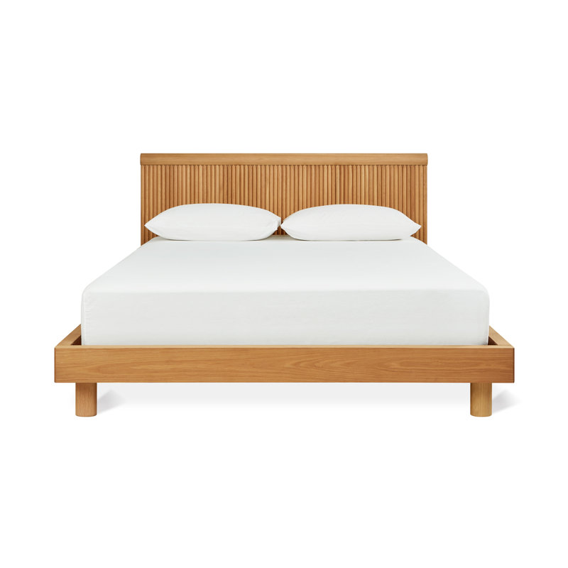 Odeon Bed _x000D_, Queen, White Oak