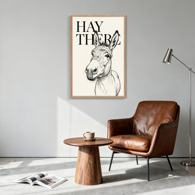Hay There Canvas Wall Art Oil Painting Print Set Of 1