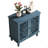 Vintage Hollow-Carved Accent Cabinet, 2-Door Display Storage Sideboard With Symmetrical Floral Design, Adjustable Shelf And Solid Wood Legs For Living Room Entryway-965811392