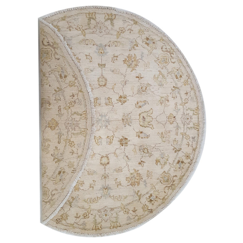 Daugherty Hand Knotted 4x4 Ivory Round