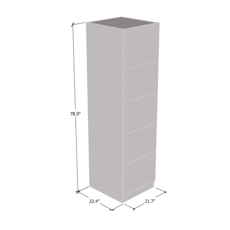 Garde-robe blanche Aria 21,7 po 2EX, H 79 po x l 22 po x P 22 po, Blanc