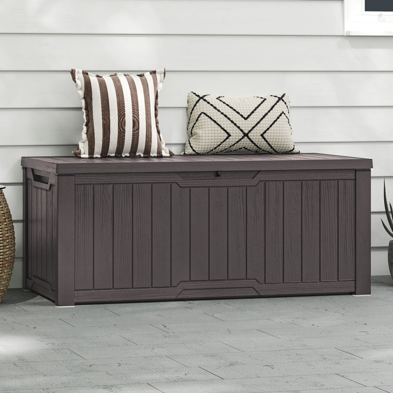 Boîte de rangement pour l'extérieur 120 gallons, Gris