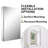 Rectangular Recessed Or Wall Mount Aluminum Frameless Medicine Cabinet Mirror With Adjustable Glass Shelves-894689148