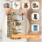6-tier Corner Bookshelf With Baffles, L Shaped Tall Bookcases, 6-tier Bookshelf And Bookcase With Open Storage For Home Office