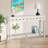 Upgraded Rustic Entryway Table 60" Long Sofa Table With 4 Storage Drawers And Bottom Shelf For Living Room Kitchen Entryway Porch, Antique White
