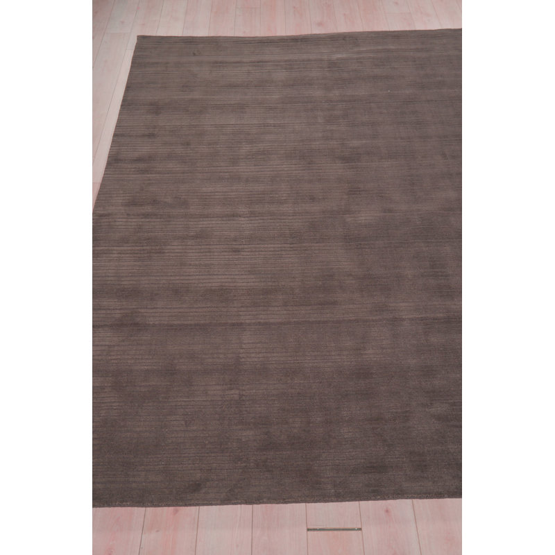 Cavallo Modern handloomed Nylon/Wool Brown Area Rug, Square 10', Brown