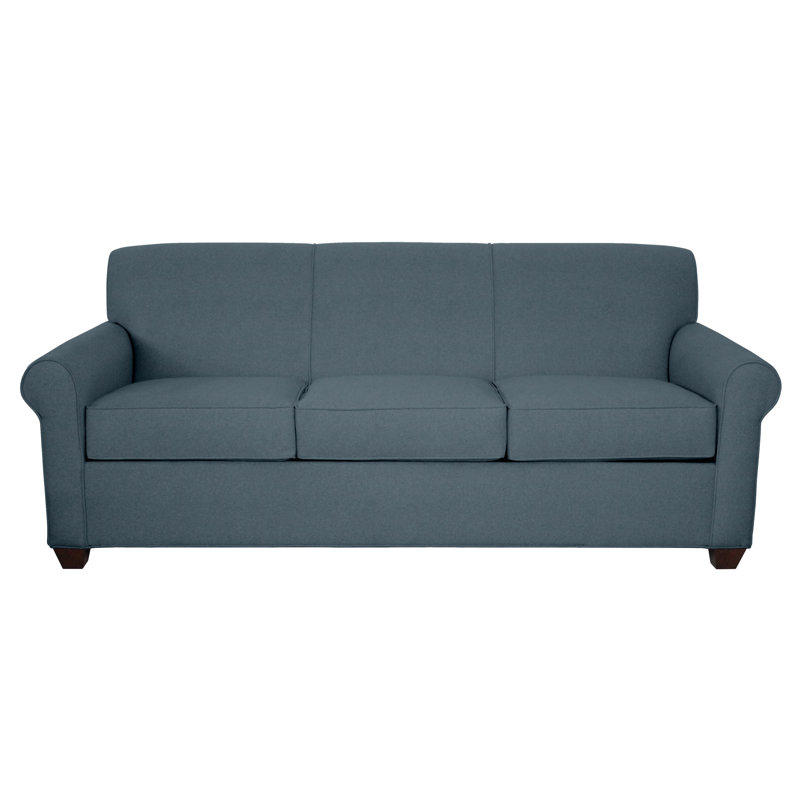 Finn Rolled Arm Sofa with Reversible Cushions, Montana Walnut, Dillon Williamsburg, 34" H x 83" W x 36" D