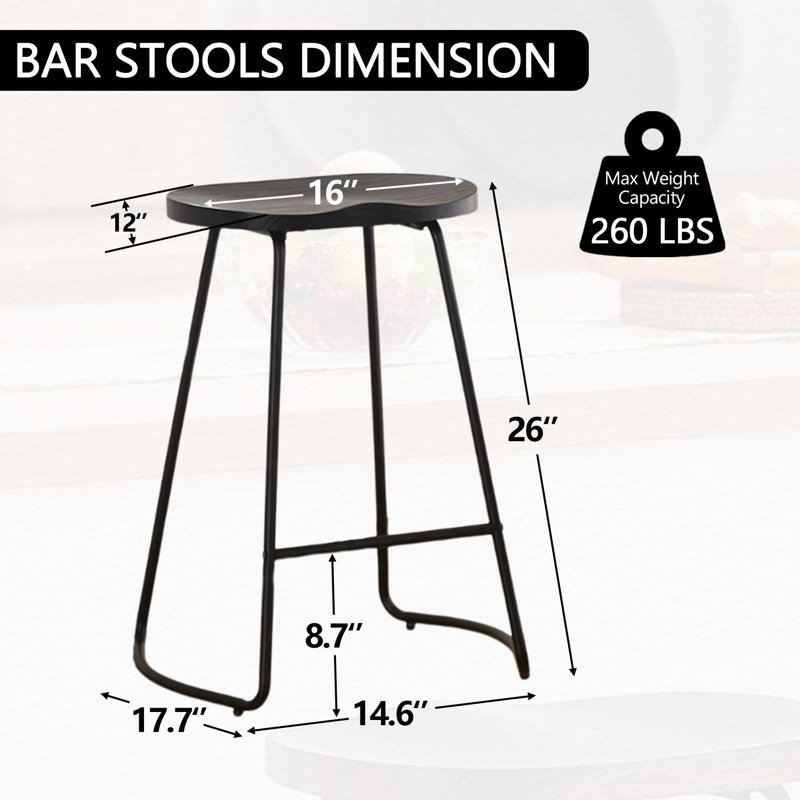 Ensemble de 2 tabourets de bar