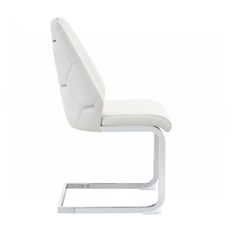Chaises de cuisine en polyuréthane, 2, Blanc